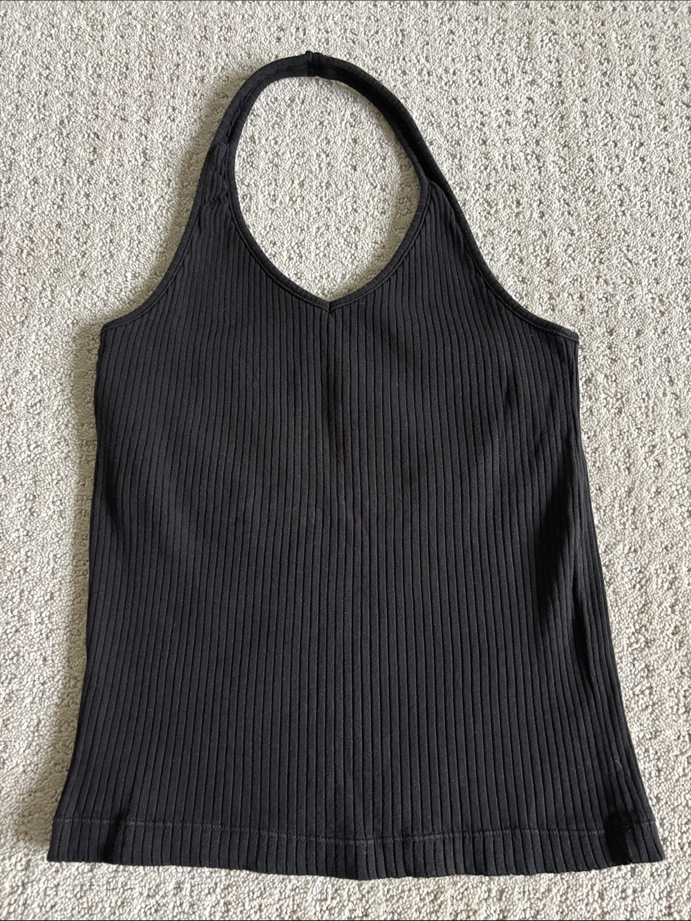 Old Navy Black Ribbed Halter Tank Top Women’s Size Medium